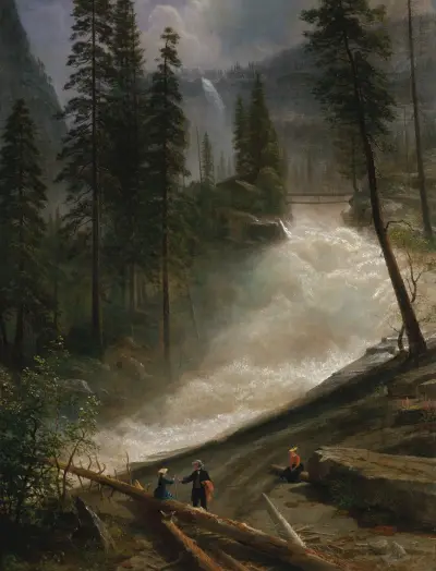 Nevada Falls, Yosemite av Albert Bierstadt
