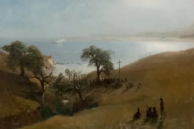 Study for Entrance into Monterey av Albert Bierstadt