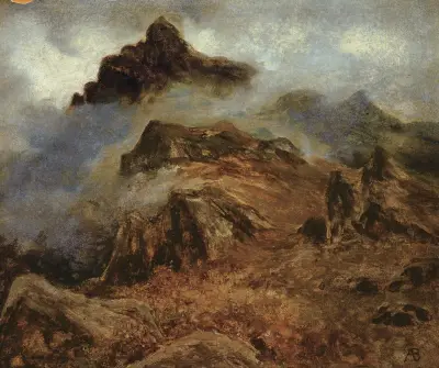 Study of Rocky Mountains av Albert Bierstadt