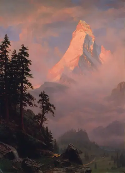 Sunrise on the Matterhorn av Albert Bierstadt