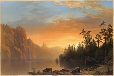 Sunset in California av Albert Bierstadt