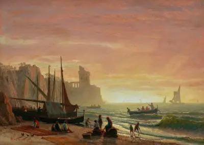 The Fishing Fleet av Albert Bierstadt