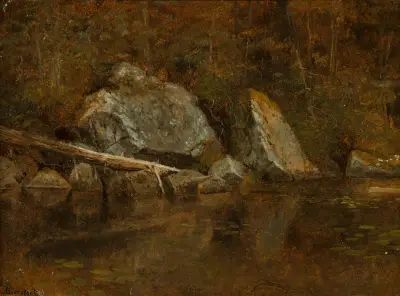 White Mountains, Echo Lake av Albert Bierstadt