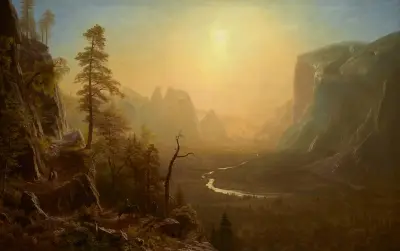 Yosemite Valley, Glacier Point Trail av Albert Bierstadt