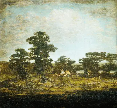 An Indian Encampment av Ralph Albert Blakelock