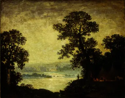 Měsíční svit, indiánský tábor, Ralph Albert Blakelock