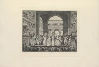 Couronnement du Buste de Voltaire (C. E. Gaucher after Moreau le Jeune) av Albert Christophle