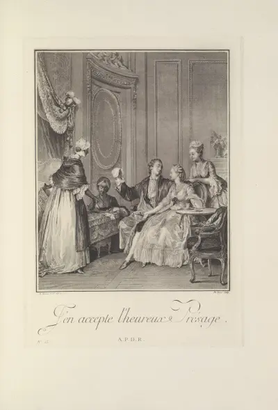 J’en Accepte l’Heureux Présage (P. Trière after J. M. Moreau le Jeune) av Albert Christophle