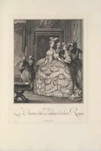 La Dame du Palais de la Reine (P.A. Martini after J. M. Moreau le Jeune) av Albert Christophle