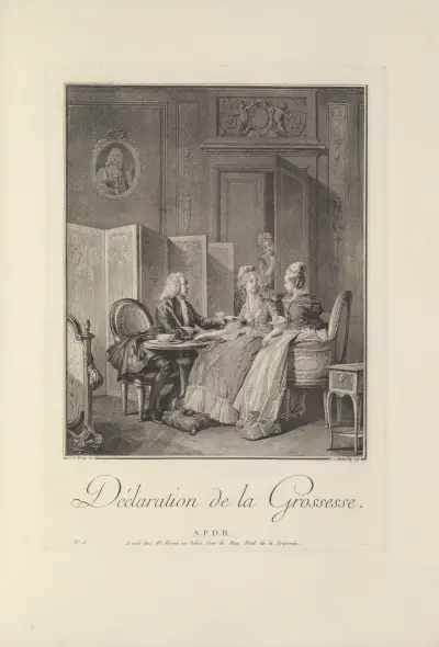 La Déclaration de la Grossesse (P. A. Martini after J. M. Moreau le Jeune) av Albert Christophle