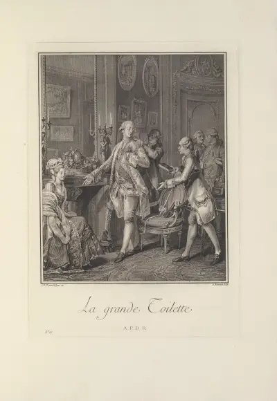 La Grande Toilette (Trière och Romanet efter J. M. Moreau le Jeune) av Albert Christophle