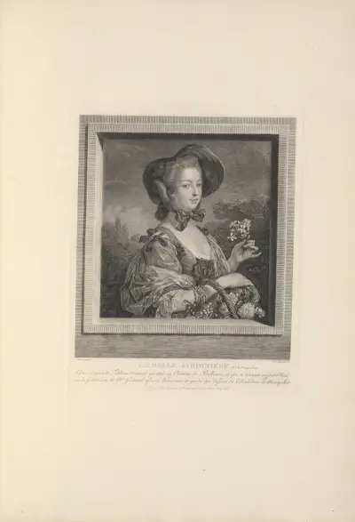 La Marquise de Pompadour en Belle Jardinière (J. L. Anselin after C. Van Loo) av Albert Christophle