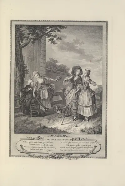 La Promenade du Matin (C. L. Lingée after S. Freudenberger) av Albert Christophle