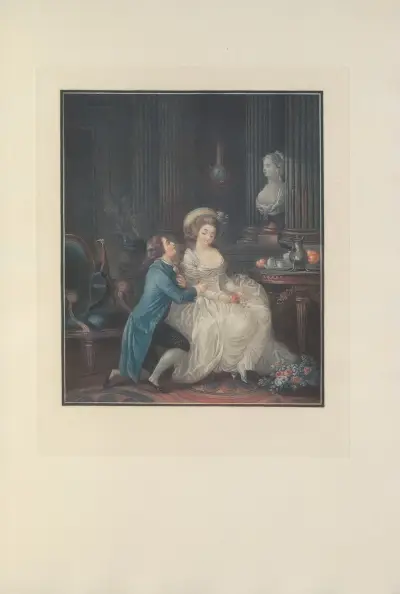 L’Amant Écouté (L. M. Bonnet after J. B. Huet) av Albert Christophle