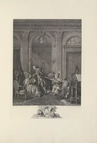 Le Billet Doux (N. de Launay after N. Lavreince) av Albert Christophle