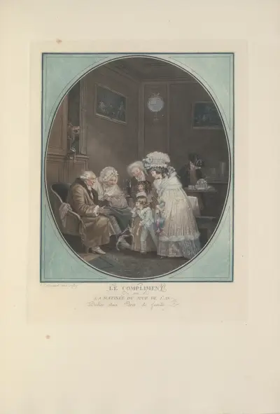 Le Compliment du Jourde l’an (P. J. L. Debucourt) av Albert Christophle