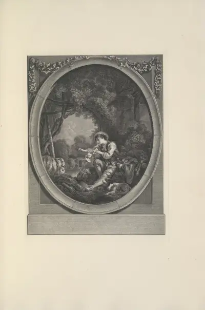 Le Départ du Courrier (J. F. Beauvarlet after F. Boucher) av Albert Christophle
