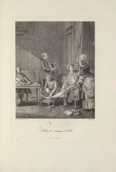 Le Lever (L.M. Halbou after J. M. Moreau le Jeune) av Albert Christophle