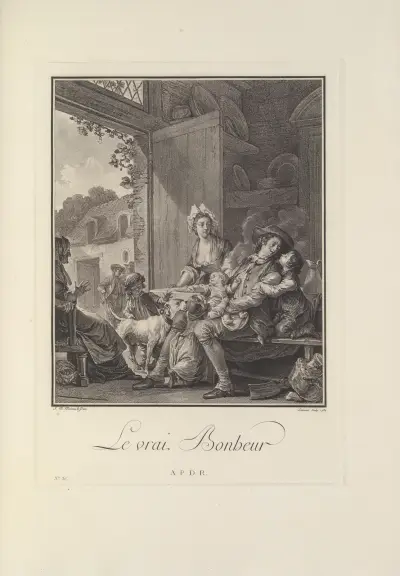 Le Vrai Bonheur (J. B. Simonet after J. M. Moreau le Jeune) av Albert Christophle