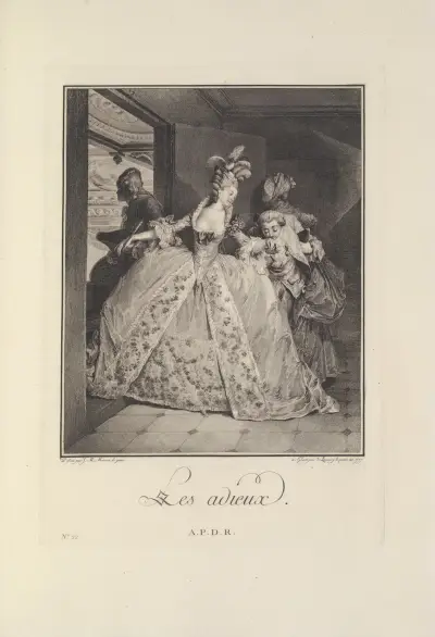 Les Adieux (R. de Launay after J. M. Moreau le Jeune) av Albert Christophle