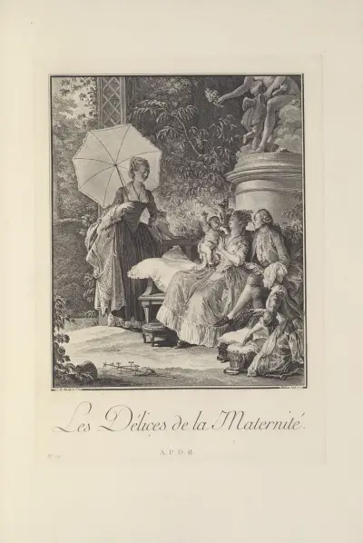 Moderskapets fröjder (I. S. Helman efter J. M. Moreau le Jeune) av Albert Christophle