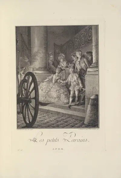 Les Petits Parrains (J. C. Baquoy after J. M. Moreau le Jeune) av Albert Christophle
