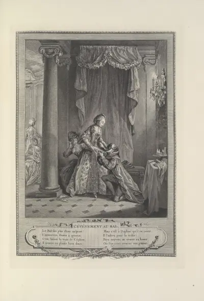 L’Événement au Bal (Duclos and Ingouf le Jeune after S. Freudenberger) av Albert Christophle