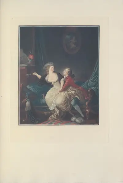 L’Éventail Cassé (L. M. Bonnet after J. B. Huet) av Albert Christophle