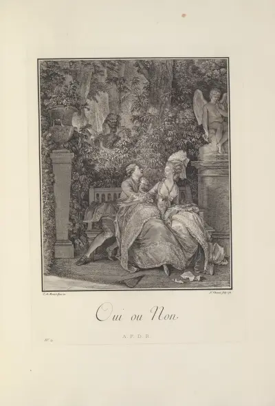 Oui ou Non (N. Thomas after J. M. Moreau le Jeune) av Albert Christophle