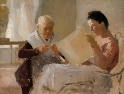 Annie Edelfelt s Fredrikou Snyggovou, Albert Edelfelt