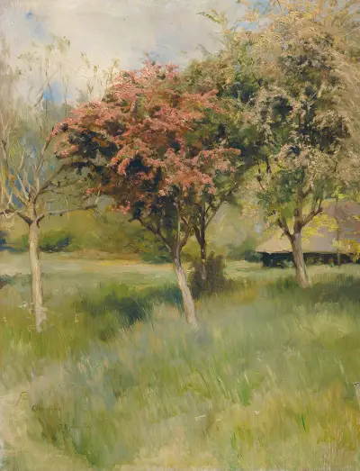Kvetoucí hloh (Pohled na Chantilly), Albert Edelfelt