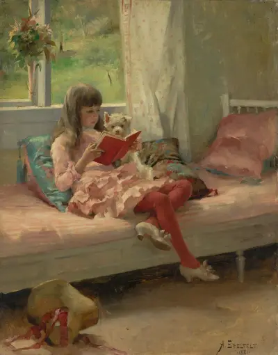 Gute Freunde I (Berta und Capi) von Albert Edelfelt