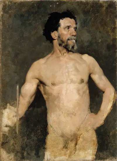 Männliches Modell, Studie, 1874 – Nr. 2 von Albert Edelfelt