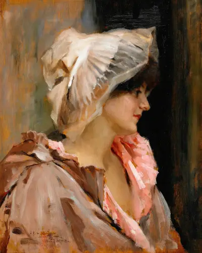 Pariserin im Peignoir von Albert Edelfelt