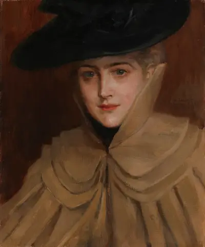 Porträtt av ung kvinna av Albert Edelfelt