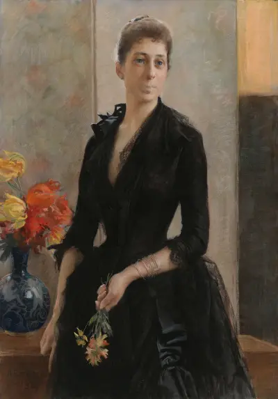 Portrét madame Weissgerber de Stragewicz, později madame R. Berenger, Albert Edelfelt