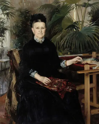 Porträtt av fru Anna Sinebrychoff av Albert Edelfelt