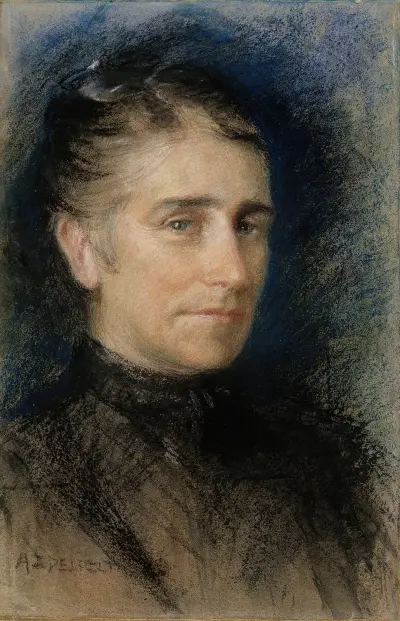 Porträtt av fru Emilie Krohn av Albert Edelfelt