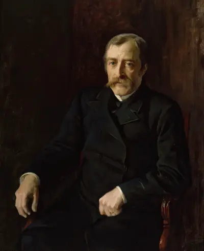 Porträt von Professor Carl Gustaf Estlander von Albert Edelfelt