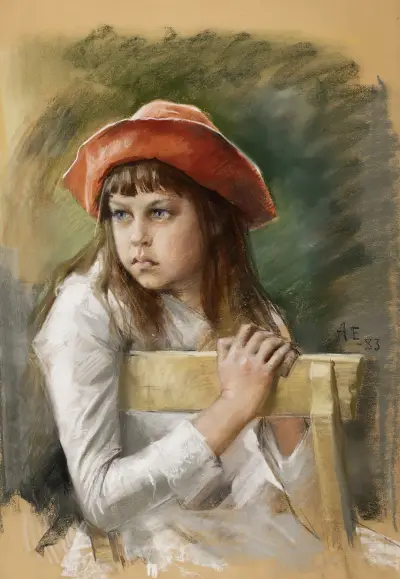Portrét umělcovy sestry Berty Edelfeltové, Albert Edelfelt