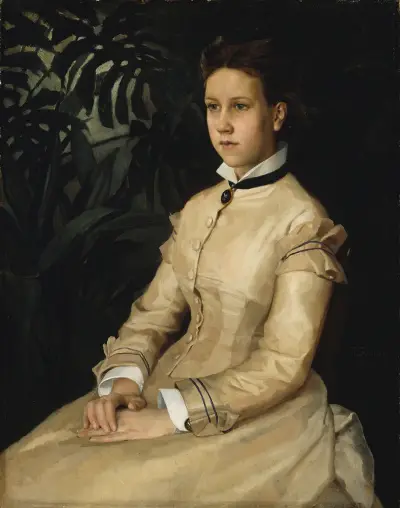 Porträtt av konstnärens syster Ellen Edelfelt av Albert Edelfelt