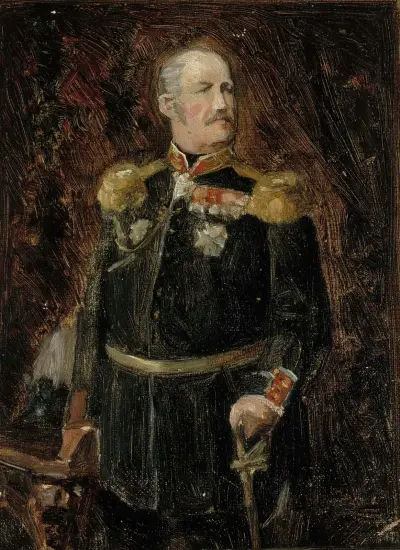 Porträt des Generaladjutanten, Graf Adolf Aminoff von Albert Edelfelt