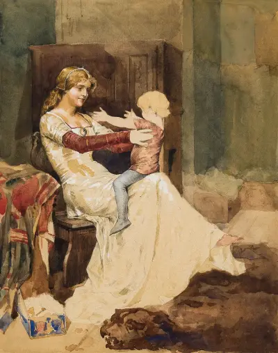 Königin Blanka. Studie von Albert Edelfelt
