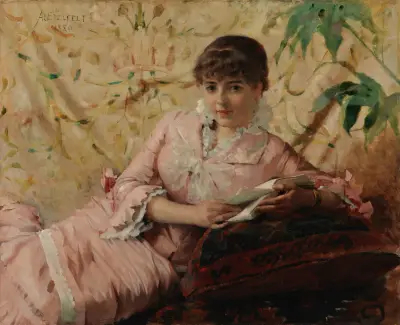 Pařížanka při četbě, Albert Edelfelt