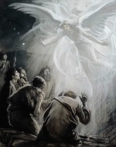 Revelation Of Angels To Shepherds av Albert Edelfelt