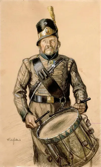 Trumslagare Nord, illustration till Fänrik Ståls sägner av Albert Edelfelt