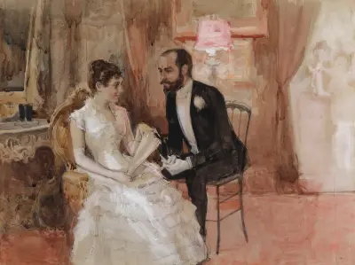 Scéna na bále, Albert Edelfelt