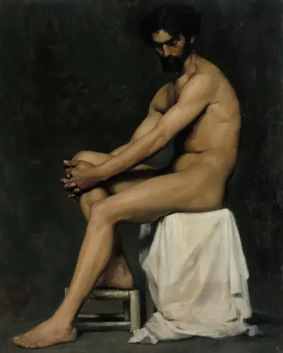 Sittande man av Albert Edelfelt