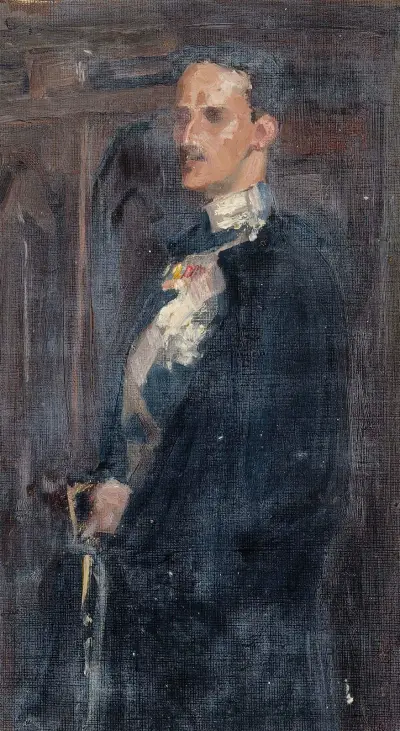 Skizze für das Porträt von Prinz Carl, 1890 – Nr. 1 von Albert Edelfelt