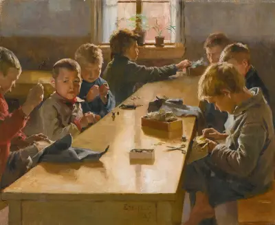 Chlapecký chudobinec, Helsinki, Albert Edelfelt